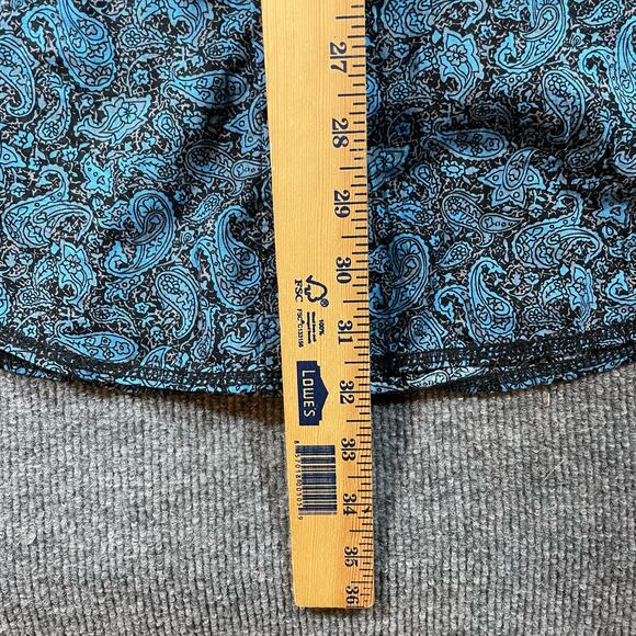 Roper Button Up Western Shirt Men's XL Blue Paisley AOP Long Sleeve Cowboy - Picture 7 of 10